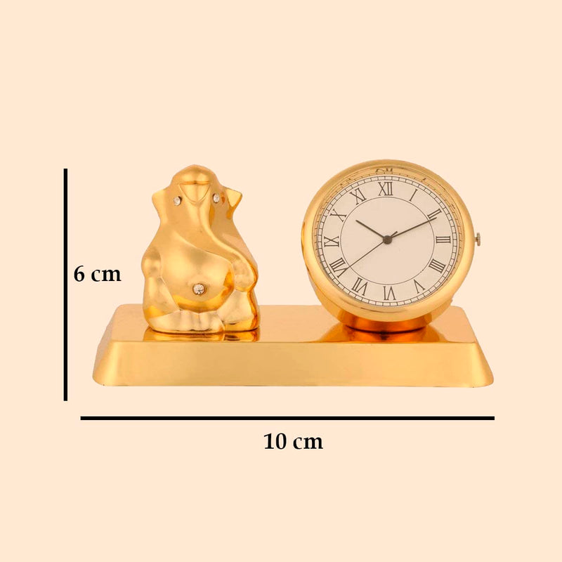 Natali Farewell Combo - Best Wishes Scroll Card and Table Clock with Rocker Base (Yellow)