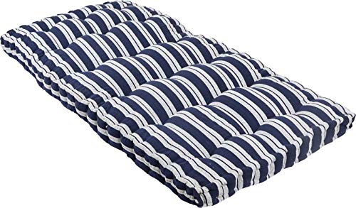 Blue & White 4 inch Single Mattress with Border(IRA)