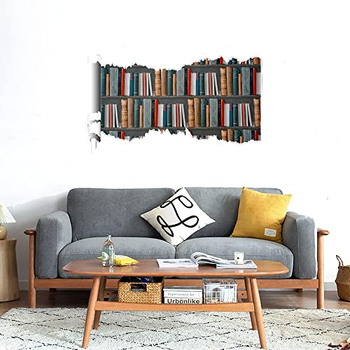 GADGETS WRAP Printed Wall Decal Sticker Scratched Paper Style Wall Decal (90cm x 50cm) - Books 3