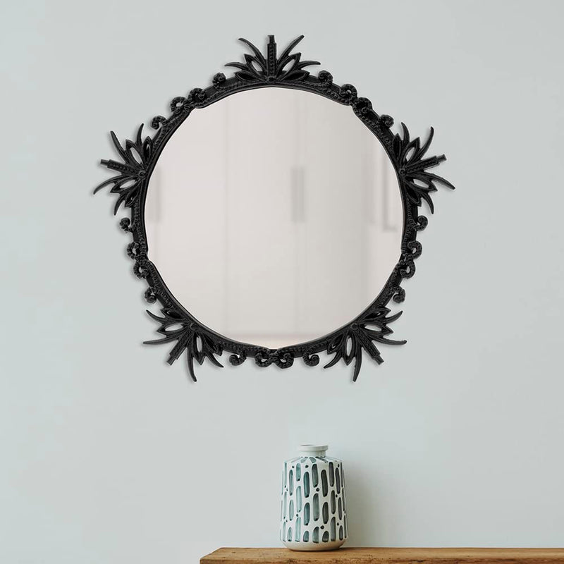 Wakefit Khiari Round Black Wall Mirror