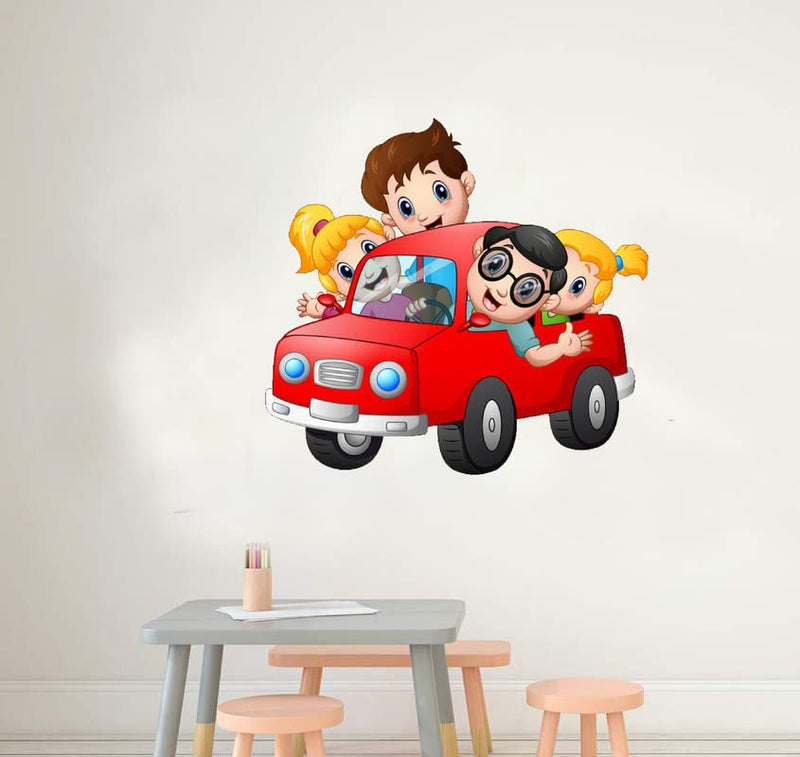 Decoreative car and cathrun Wall Sticker