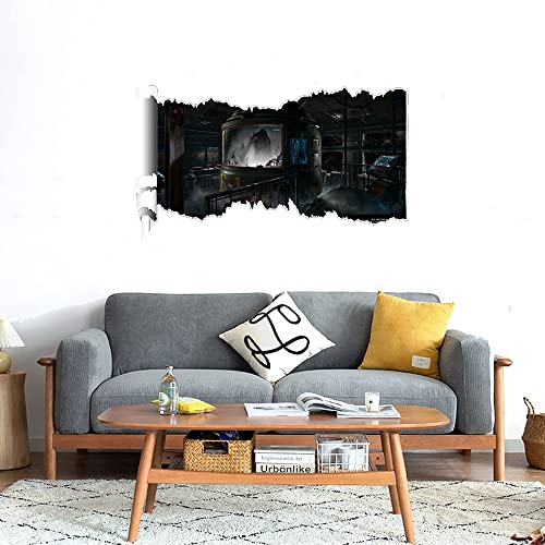 GADGETS WRAP Printed Wall Decal Sticker Scratched Paper Style Wall Decal (90cm x 50cm) - Scary lab