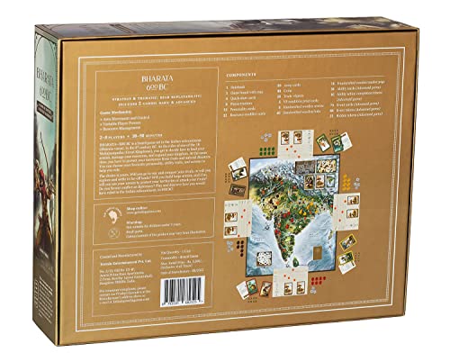 Go India Games Bharata 600 Bc Strategy Board Game For Adults And Children 14+ Years,Multicolor,Pack Of 1 (It Includes 2 Games In One Box!)