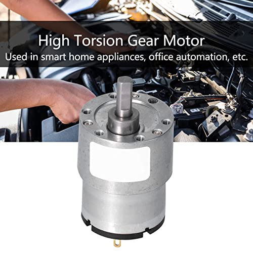 Ubersweet® Range Hood Motor, Thickened Magnet DC Geared Motor Wear Resistant High Accuracy Shaft Pure Copper Winding for Smart Homes for Electronic Locks(107RPM)'||