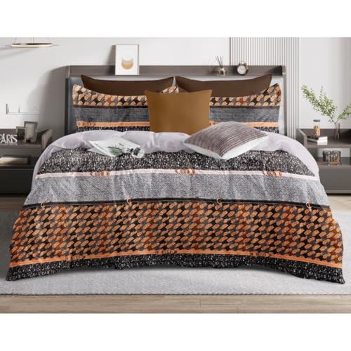 Byloom Premium Velvet Quilt Printed/Solid Size 90 x100 Inchs, with Bag Pack Packing (Grey Brown)