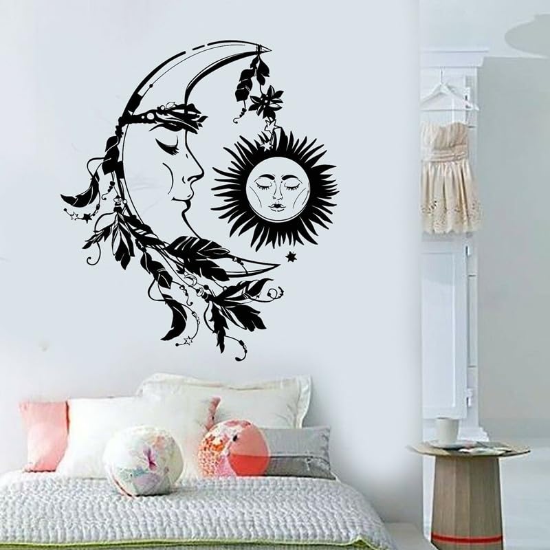 GADGETS WRAP Wall Decal Vinyl Sticker Sun Moon Night Dream for Office Home Wall Decoration