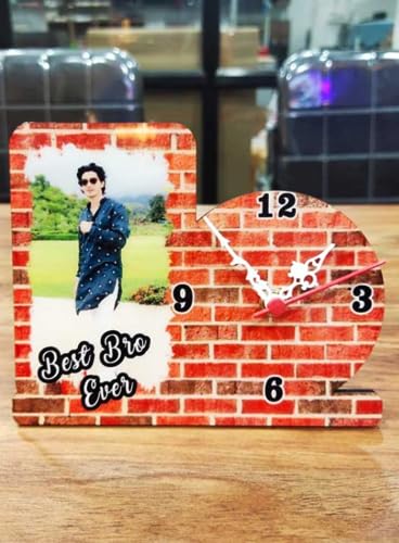 PrintStory Personalized Table Clock with 1 of Your Pictures