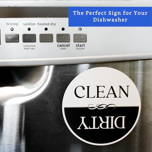 Dishwasher Magnet Clean Dirty Sign (Magnet 3.5 in) - Clean Dirty Magnet for Dishwasher - Dirty Clean Dishwasher Magnet - Clean/Dirty Dishwasher Magnet - Dishwasher Accessories - Helpful Home Finds