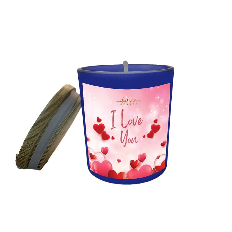 Divine Senses Scented Candles | Secret Message Candles for Your Loved Once | Natural Soy Wax Candle | Highly Fragrance Customization Available 40h Burning | Rose Sandalwood Fresia.