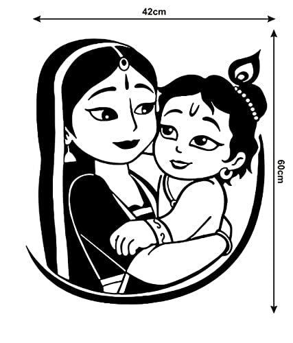 Wallkriti Krishna Yashoda Decal