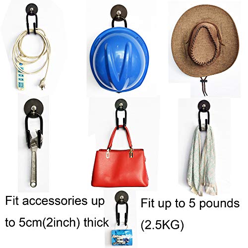 YYST Magnetic Hanger Magnetic Hook for Cowboy Hat, Hard hat, Cords,Tools,Bags,Towels, etc 2.5" Diameter Magnet - No Scratches to The Surface - W Style (1)