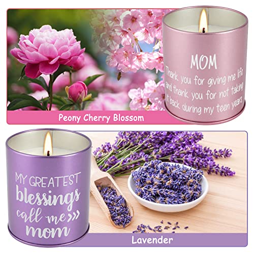 9oz Scented Candle,Gifts for Mom, Gift Lavender&Peony Cherry Blossom Candles-Best Birthday Gifts, Thanksgiving Gifts, from Sons and Daughters,2 Packs