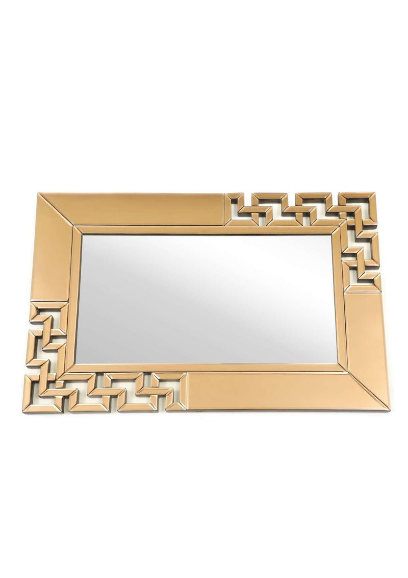 AR MODULERS SQUAR Boder Cloud Gold Clrea Shape Boder Mirror Premium for Living Room and Bedroom