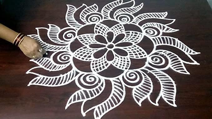 Pure White Rangoli Powder/White Rangoli Powder for Diwali, Navratri, Pongal, Pooja, Mandir/Kolam/Mugulu/Rangoli (1 KG)