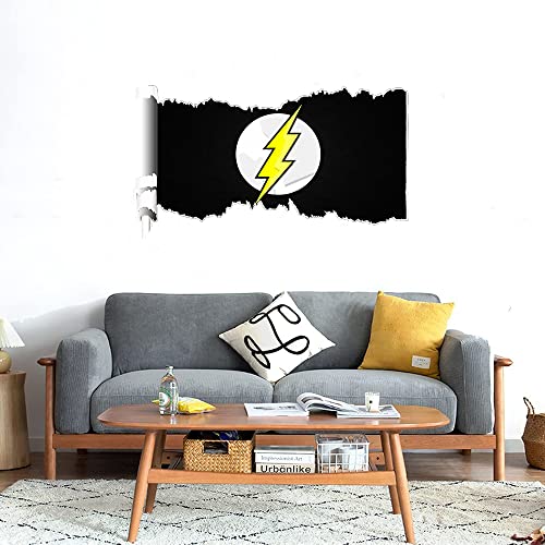 GADGETS WRAP Printed Wall Decal Sticker Scratched Paper Style Wall Decal (90cm x 50cm) - Minimalistic Logo (2)