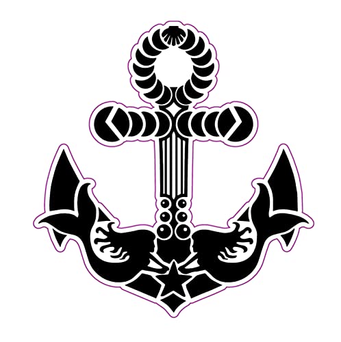 WickedGoodz Mermaid Anchor Magnet - Ocean Beach Magnetic Car Decal