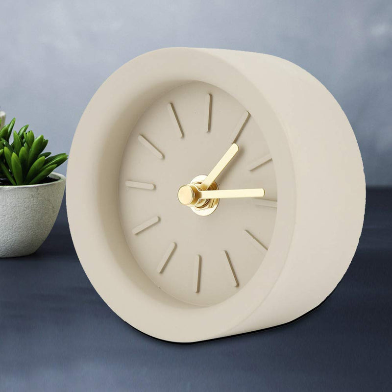 Concrete Clock, Ultra-Silence Technology Thickened Material Table Clock for Office for Kitchen