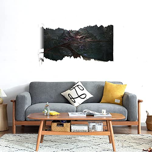 GADGETS WRAP Printed Wall Decal Sticker Scratched Paper Style Wall Decal (90cm x 50cm) - Tides of numenera