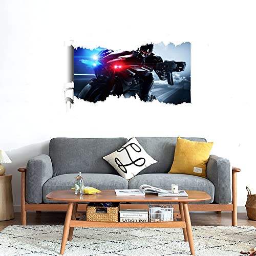 GADGETS WRAP Printed Wall Decal Sticker Scratched Paper Style Wall Decal (90cm x 50cm) - Robocop 2