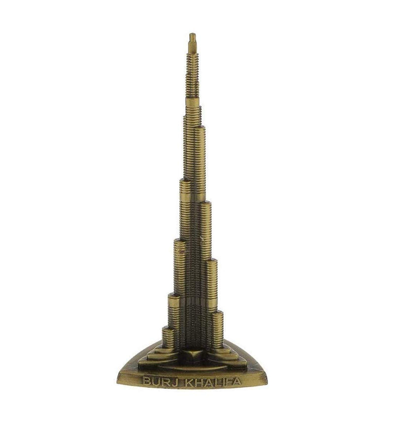 Stealodeal Burj Khalifa UAE Souvenir Decorative Showpiece - 18.5 cm (Brass, Copper)