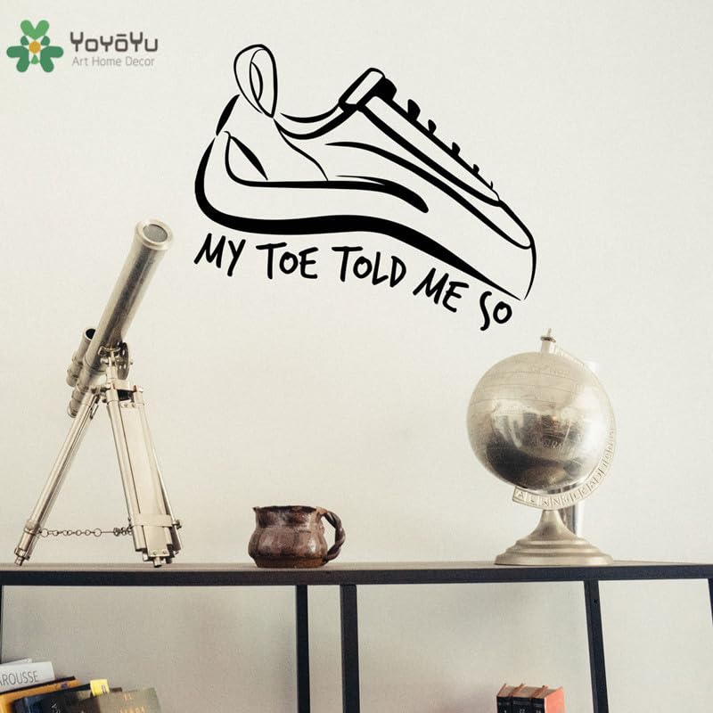 GADGETS WRAP Wall Decal Vinyl Sticker My Toe Told Me So for Office Home Wall Decoration