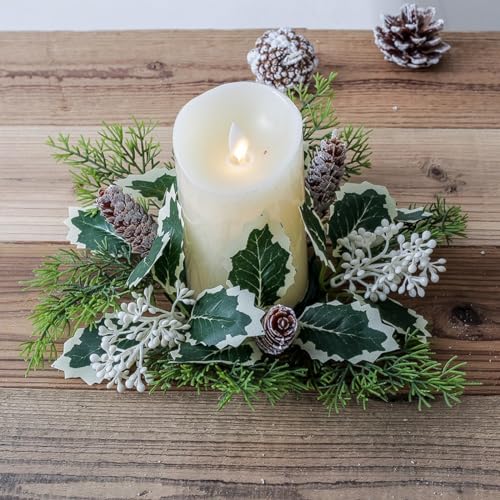 SECRET DESIRE Berries Candle Garland Rings 11.02'''' Pillar Candle Rings for Bar Wedding White