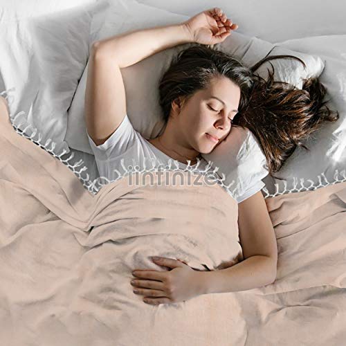 iinfinize Cotton Dull Chadar Bhagalpuri Odhne Wali Chadar Bedding Blanket Throw Handloom Soft Comforter Set of 2 Single Size Bed Blanket Washablw & Lightweight Bedding Decor Blanket