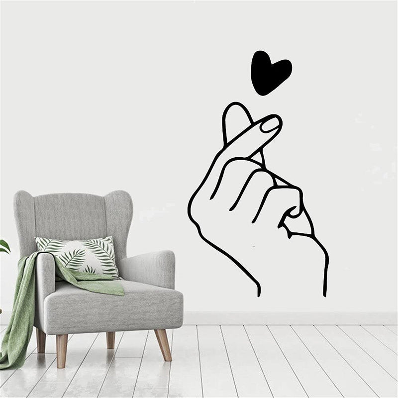 GADGETS WRAP Vinyl Decal Sticker Lovely Finger Heart (Item Finish Size : 74cm x 43cm)