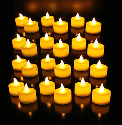 Buy for Happiness Decor Tealight Mini LED Candles | LED Tealight Candle | Ultra Bright Amber Yellow Light Flameless & Smokeless Candles (Set of 120 pcs) Made in India