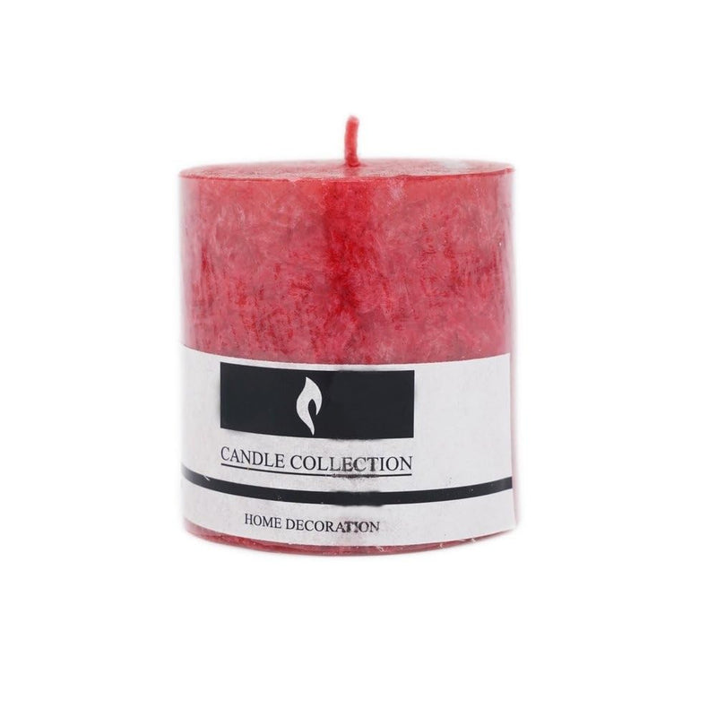 The Decor Affair Red Pillar Candles Smokeless Scented, Pack of 3, Long-Lasting Aromatic Candles for Home Décor, Celebrations, Weddings, and Special Occasions.