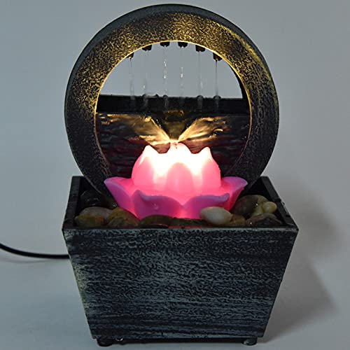 USB Tabletop Fountain, 3V Easy to Use Compact Desktop Fountain Ornament Lightweight for Office for Living Room for Bedroom