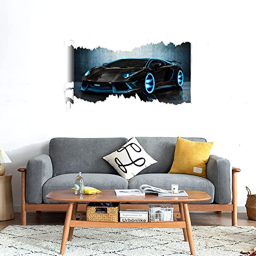 GADGETS WRAP Printed Wall Decal Sticker Scratched Paper Style Wall Decal (90cm x 50cm) - Tron Sports Car