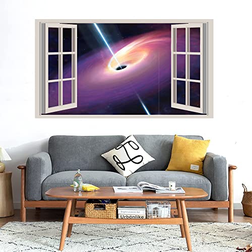 Gadgets WRAP Printed Wall Decal Sticker Fake Window Style Decal (90cm x 50cm) - SciFi Black HoleRay