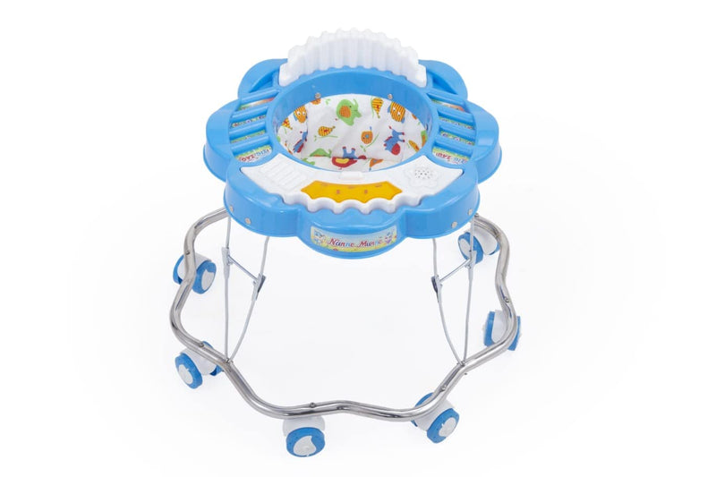 Maanit Musical Activity Walker For Baby (Blue, White)