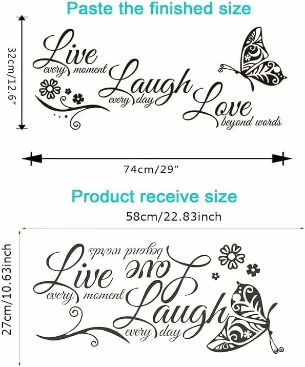 GADGETS WRAP Stickers Live Laugh Love Family Inspirational Wall Stickers Motivational Wall Decals Bible Verse Inspirational Sayings for Home School Wall