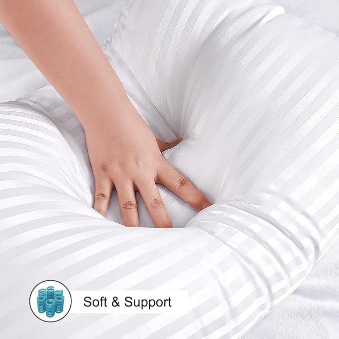 SOFTOC Hollow Microfiber Super Soft Luxurious White Bed Pillow for Comfortable Sleep (Pack of 1)