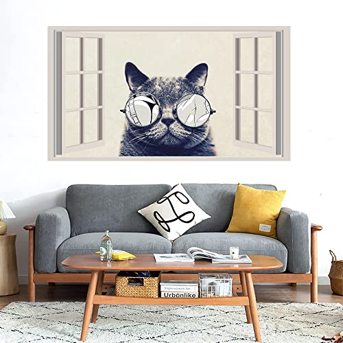 GADGETS WRAP Printed Wall Decal Sticker Fake Window Style Decal (90cm x 50cm) - cat 63