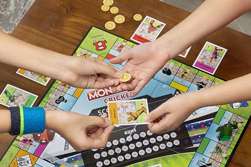 Monopoly Cricket Board Game | Cricket-Themed Monopoly Board Game for Families and Kids | for Ages 8+ | for 2 to 6 Players | Birthday Gift for Kids & Families