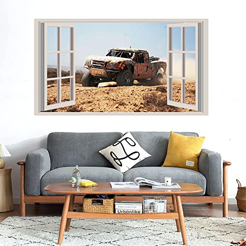 GADGETS WRAP Printed Wall Decal Sticker Fake Window Style Decal (90cm x 50cm) - Raptor Off Road