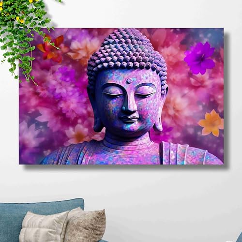 SAF paintings Buddha Painting | buddha paintings for living room | buddha painting for wall decoration | buddha painting canvas 24 inch x 36 inch SANF-CR35