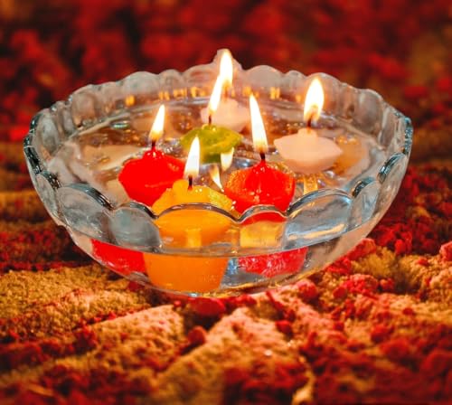 BANI Thani Smokeless Scented Paraffin Wax Star Designer Floating Candle for Party,Birthday Party,Dinner Table, Living Room,Diwali, Multi Colour(Pack of 100)