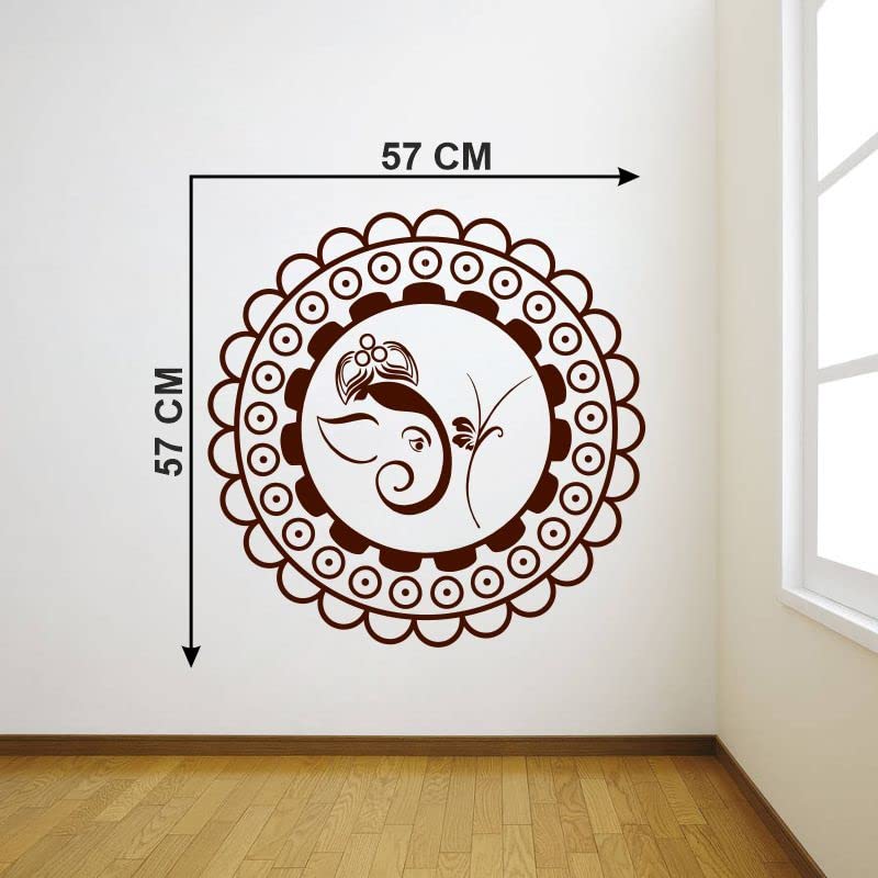 Delight Art Ganesh Ji Wall Sticker Size - (57 * 57) cm