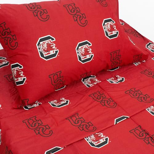 College Covers South Carolina Gamecocks Printed Sheet Set -