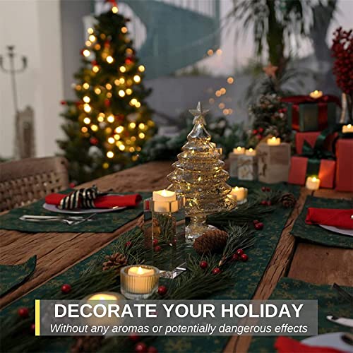 The Decor Affair 48-Pack Battery Tea Lights Bulk, Long-Lasting Tea Lights Battery Operated, Flameless Flickering Romantic Wedding Candles for Wedding Proposal Anniversary Holiday Decoration.