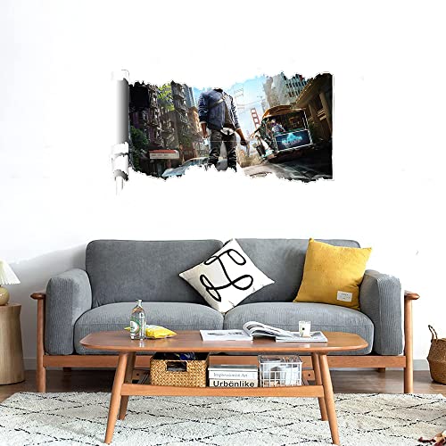 GADGETS WRAP Printed Wall Decal Sticker Scratched Paper Style Wall Decal (90cm x 50cm) - Watch Dogs 2 Season Pass