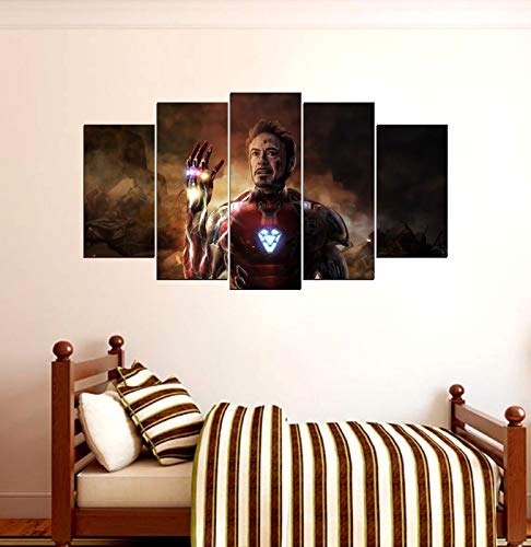 DivineDesigns™ Iron Man Endgame Pieces Sticker (Size :- 81 X 41 cm) | Wall Sticker for Living Room/Bedroom/Office and All Decorative Stickers