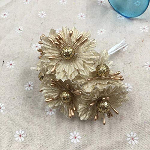 Delush Design Artificial Flowers (Golden, Silver, 36 Piece)