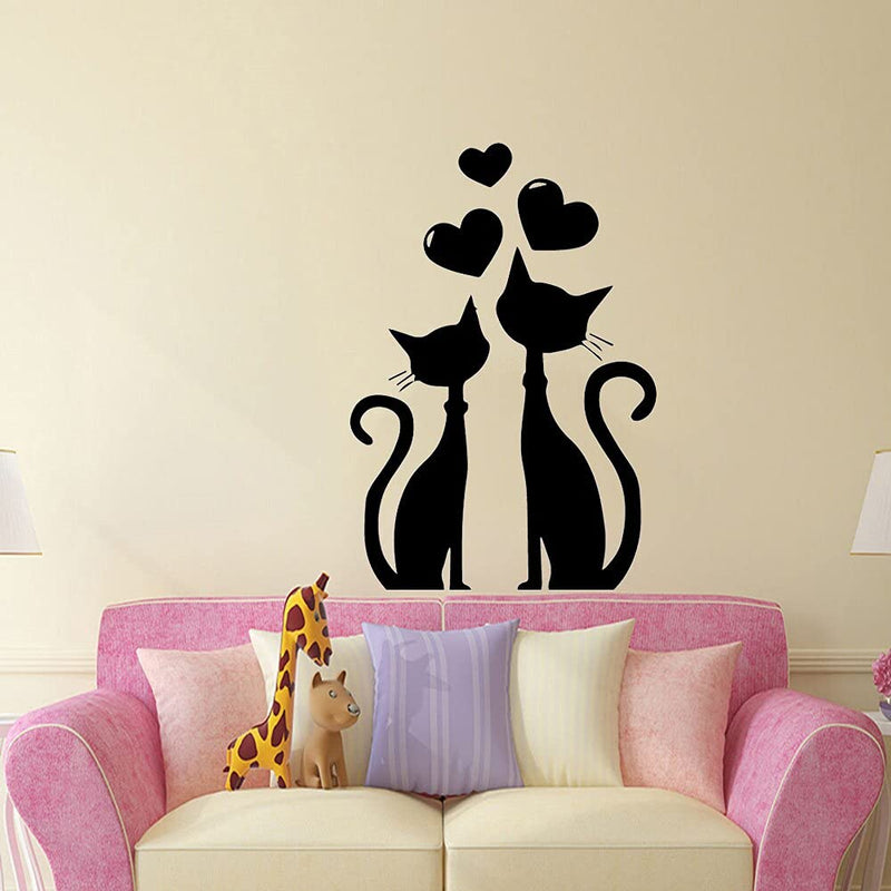 GADGETS WRAP Vinyl Decal Sticker Classic Love Cat (Item Finish Size : 86cm x 58cm)