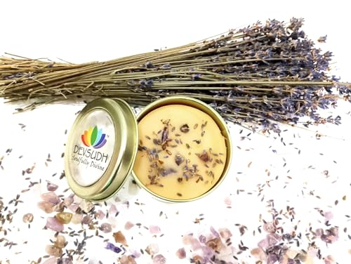 DEVSUDH Lavender Smudge Candle (Organic Beeswax & Hemp Wick)| India's 1st Triple Hemp Wick Candle| Manifestation Candle,Chakra Healing,Removes Negative Energy| Yoga,Meditation,Spa,Reiki,Aromatherapy|