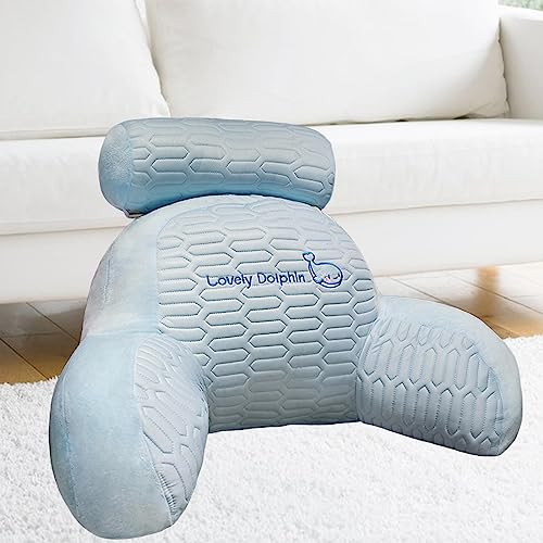 CALANDIS® Support Pillow Washable Cartoon Bed Back Cushion for Office Bedroom Dormitory Dolphin | 1 Plush Pillow